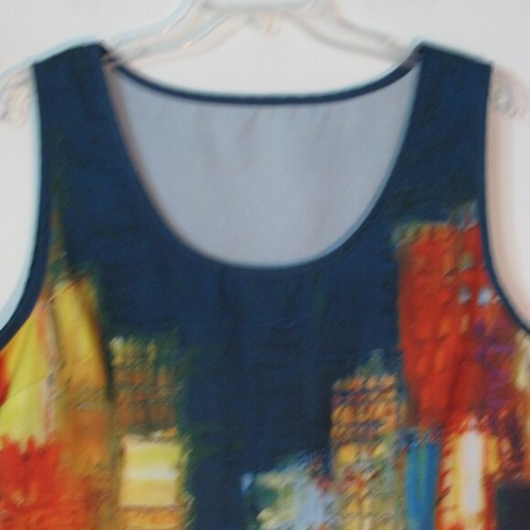 * Emery Rose Tank Style Dress XL Sleeveless Colorful Abstract Print Like New - Picture 2 of 4